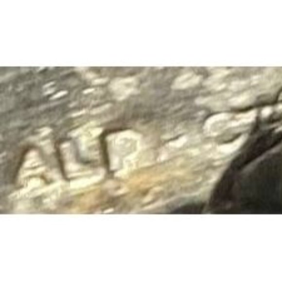 Vintage Metal Bolo Tie, Alpaca Silver and Brass, Nice Red Stone - Picture 6 of 6